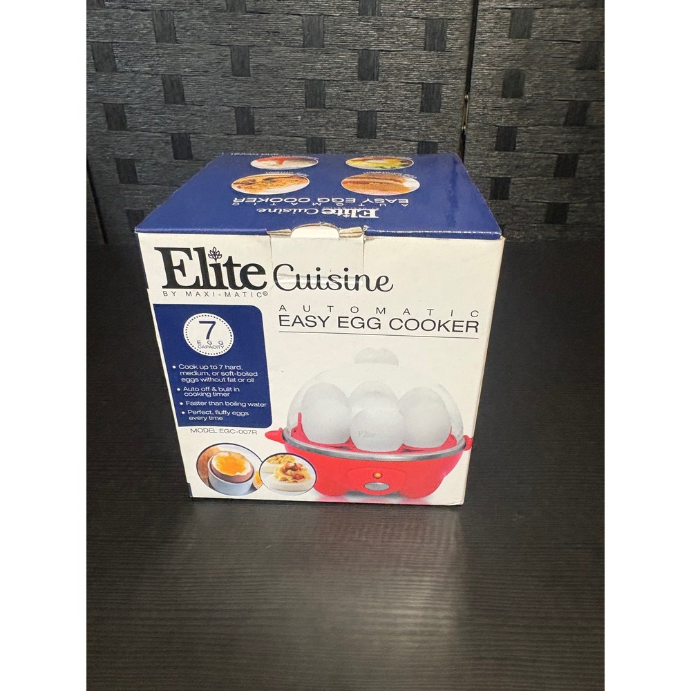 Elite cuisine automatic easy egg cooker 7eggs NIB
